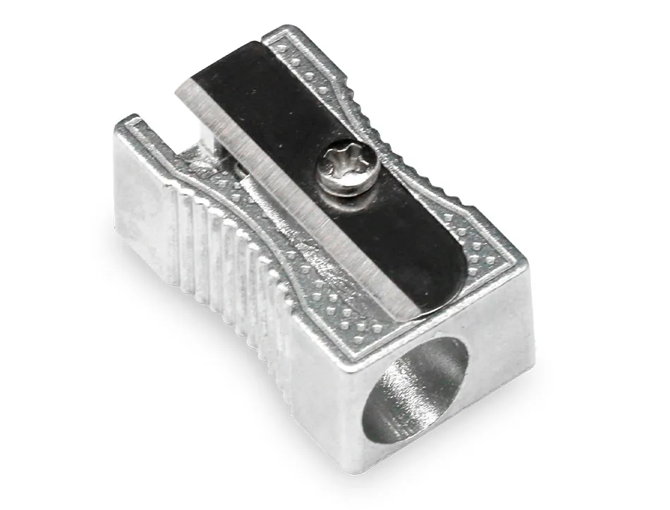 Taille-crayon q-connect metallique rectangulaire 1 usage
