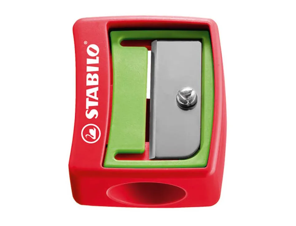 Taille-crayon stabilo pour crayon woody 3in1 plastique adapte aux mines xxl 10mm securite enfant