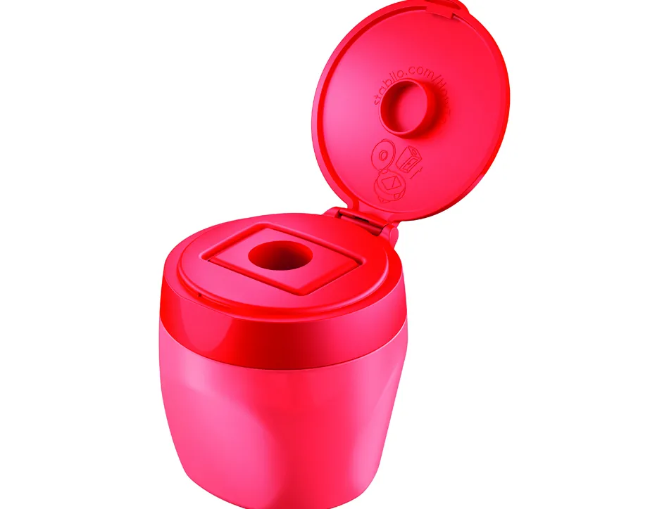 Taille-crayon stabilo reservoir woody 3 in 1 coloris rouge