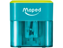 Taille-crayons maped lectrique a pile 1 trou diametre 6 a 8mm avec reservoir bicolore