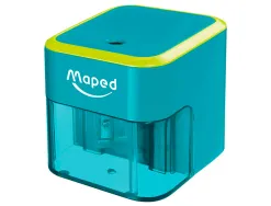 Taille-crayons maped lectrique a pile 1 trou diametre 6 a 8mm avec reservoir bicolore