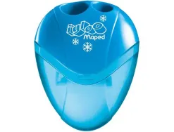 Taille-crayons maped igloo droitier réservoir 2 usages coloris assortis orange bleu violet