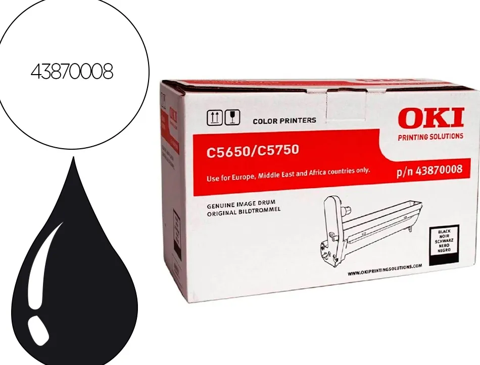 Tambour oki c5650 couleru nir 20000 pag
