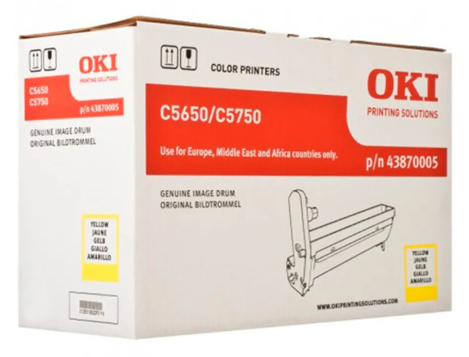 Tambour oki c5650 couleur jaune 20000 pag