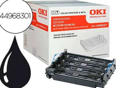 Tambour oki pour mc332/mc342/ mc352/mc362/mc562/c301/321/331/511/531 20.000 pages pack jaune cyan magenta noir