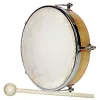 Tambourin éditions fuzeau peau naturelle livré avec mailloche diamètre 20cm