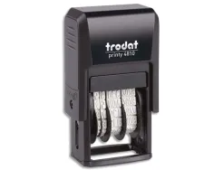 Tampon dateur trodat 4810 automatique mini-dateur 3.8mm changement date par molette usage occasionnel encre noire