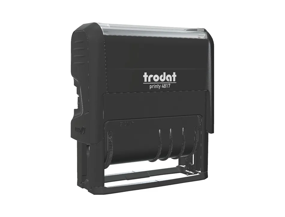 Tampon dateur trodat 4817a 4.0 12 formules incluses + date empreinte noir coloris noir