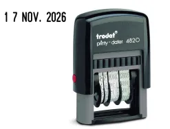 Tampon dateur trodat printy 4820 encrage automatique 1 ligne taille empreinte 27x4mm coloris noir