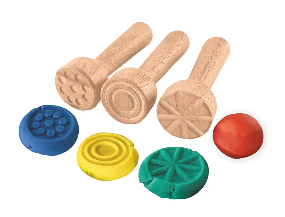 Tampon pate a modeler jovi plastilina baby bois modeles assortis kit scolaire 12 unites
