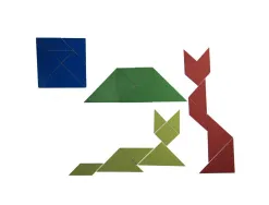 Tangrams wissner tangrams magnetiques grand format 20 cm a x 7 pieces de coloris assortis