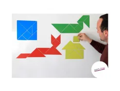 Tangrams wissner tangrams magnetiques grand format 20 cm a x 7 pieces de coloris assortis