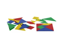 Tangrams wissner tangrams en plastique 7 pieces pour former 1 carre 10x10 cm 4 tangrams de 7 pieces 4
