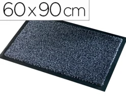 Tapis anti-poussière paperflow polyamide premium 60x90cm aspect velour coloris gris