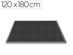 Tapis anti-salissures trafic intense fibres dures grattantes absorbantes semelle pvc 120x180cm coloris gris