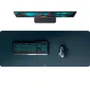 Tapis de bureau leitz xl antiderapant coins arrondis dim 100x40cm coloris noir mat