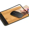 Tapis de souris cep noir et bambou 210x150mm ep 2mm