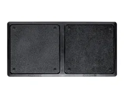 Tapis desinfectant q-connect 2 en 1 pvc antiderapant deux zones separees desinfection/sechage 80x40cm