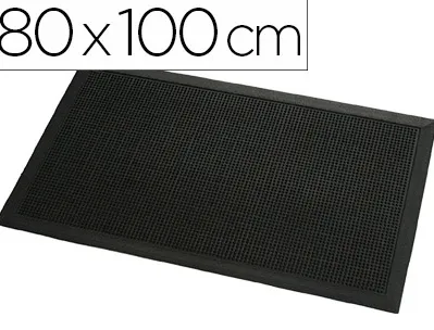 Tapis grattant paperflow picots caoutchouc anti-salissures lourdes 80x100cm coloris noir