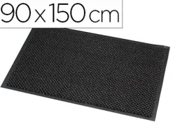 Tapis paperflow absorbant microfibre et polypropylène 90x150cm coloris anthracite