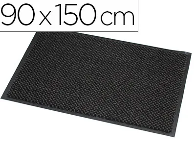 Tapis paperflow absorbant microfibre et polypropylène 90x150cm coloris anthracite