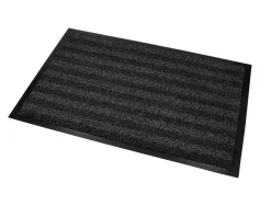 Tapis sol q-connect premium pour interieur antiderapant fibre polypropylene et feutre 60x40cm coloris gris