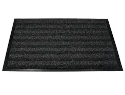 Tapis sol q-connect premium pour interieur antiderapant fibre polypropylene et feutre 60x40cm coloris gris