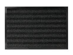 Tapis sol q-connect premium pour interieur antiderapant fibre polypropylene et feutre 60x40cm coloris gris