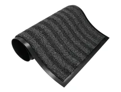 Tapis sol q-connect premium pour interieur antiderapant fibre polypropylene et feutre 60x40cm coloris gris