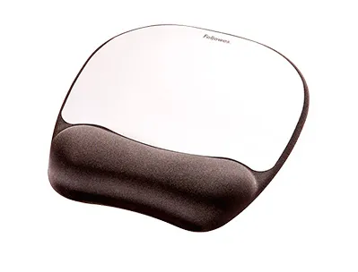 Tapis souris fellowes ergo mousse aluminium repose-poignet noir