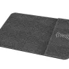 Tapis souris q-connect avec chargeur telephone sans fil 300x220mm coloris gris