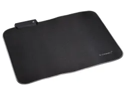 Tapis souris q-connect gaming lumiere led connection usb 350x250x3mm coloris noir