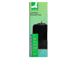 Tapis souris q-connect gaming lumiere led connection usb 350x250x3mm coloris noir
