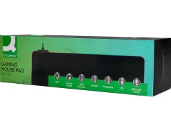 Tapis souris q-connect gaming xxl lumiere led connection usb 800x300x4mm coloris noir
