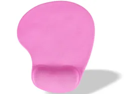 Tapis souris q-connect repose-poignet mousse augmente confort facilement nettoyable coloris rose