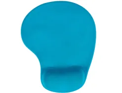 Tapis souris q-connect repose-poignet mousse augmente confort facilement nettoyable coloris turquoise