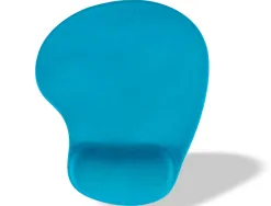 Tapis souris q-connect repose-poignet mousse augmente confort facilement nettoyable coloris turquoise