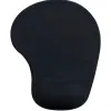 Tapis souris q-connect repose-poignet mousse augmente confort facilement nettoyable coloris noir