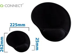 Tapis souris q-connect repose-poignet augmente confort facilement nettoyable