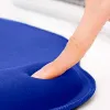 Tapis souris q-connect repose-poignet ergonomique mousse grand confort facilement nettoyable coloris bleu