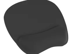 Tapis souris q-connect repose-poignet ergonomique mousse grand confort facilement nettoyable coloris noir