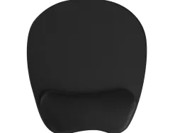Tapis souris q-connect repose-poignet ergonomique mousse grand confort facilement nettoyable coloris noir