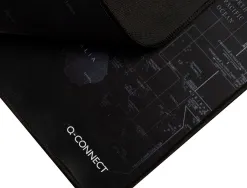 Tapis souris q-connect xxl 900x400mm coloris noir avec design carte du monde
