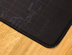 Tapis souris q-connect xxl 900x400mm coloris noir avec design carte du monde