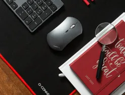Tapis souris q-connect xxl 900x400mm coloris noir avec bord rouge