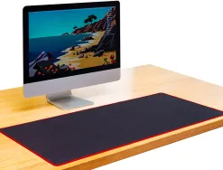 Tapis souris q-connect xxl 900x400mm coloris noir avec bord rouge
