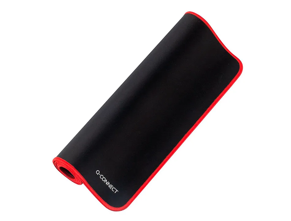 Tapis souris q-connect xxl 900x400mm coloris noir avec bord rouge