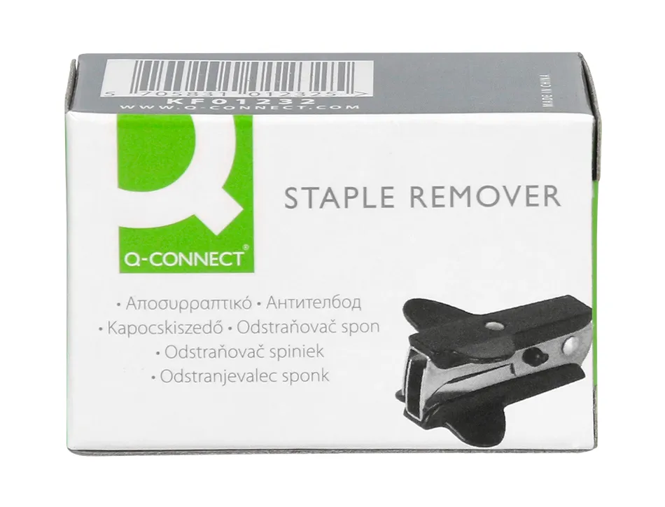 Ôte-agrafe q-connect plastique métal agrafes standard coloris noir