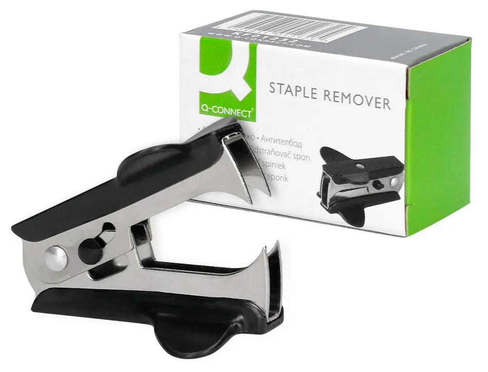 Ôte-agrafe q-connect plastique métal agrafes standard coloris noir