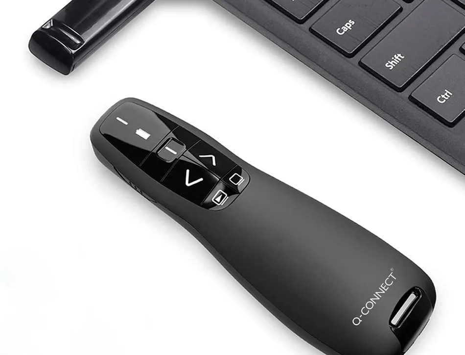Telecommande q-connect pour presentations avec 5 boutons laser jusque 20 mt micro recepteur usb